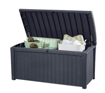 Outdoor plastic garden storage box