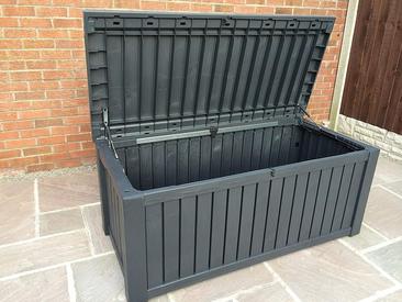 Keter Anthracite Rockwood Jumbo - Garden Storage Container